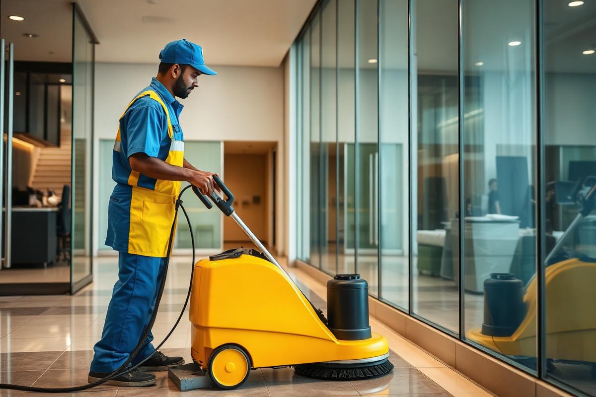 Cleaning & Maintenance — SARASPRO trained personnel on duty in Pune, Maharashtra