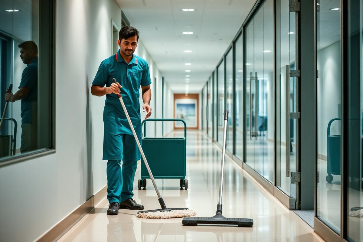Housekeeping Services — SARASPRO trained personnel on duty in Pune, Maharashtra