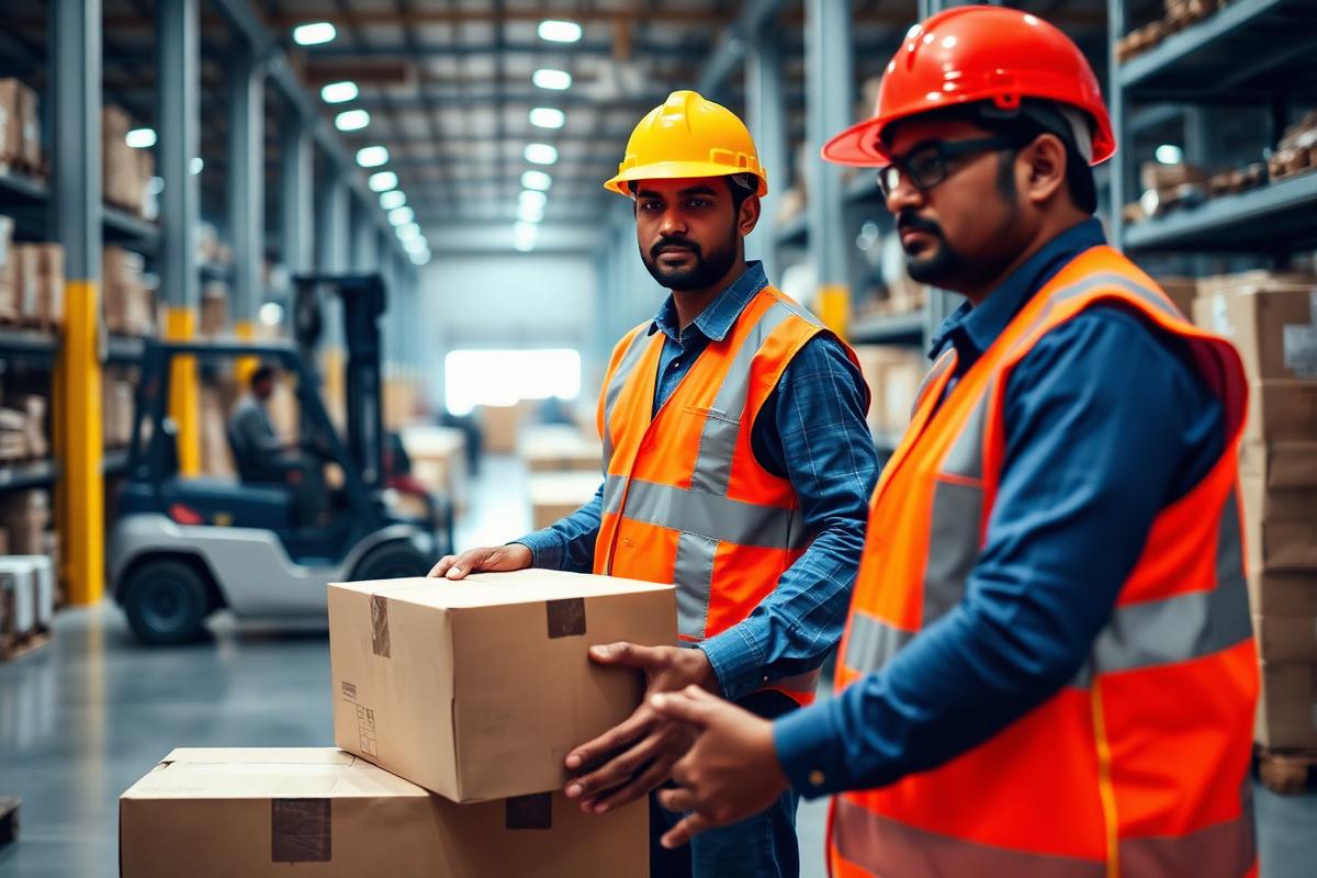Industrial Manpower — SARASPRO trained personnel on duty in Pune, Maharashtra